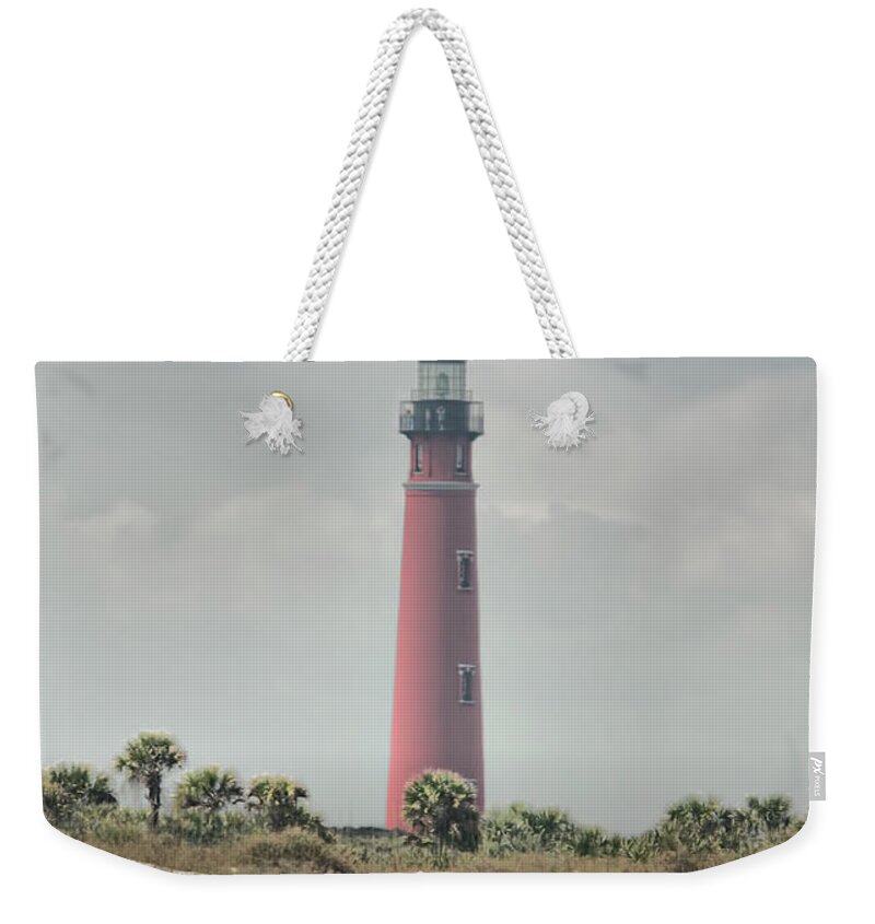 Lighthouse Weekender Tote Bag featuring the photograph Lighthouse At Ponce Inlet by Deborah Benoit