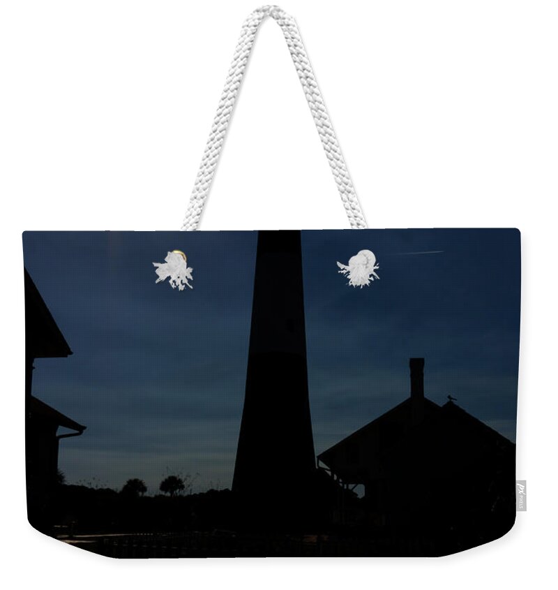 Lighthouse Weekender Tote Bag featuring the photograph Lighthouse Silhouette by Kim Hojnacki