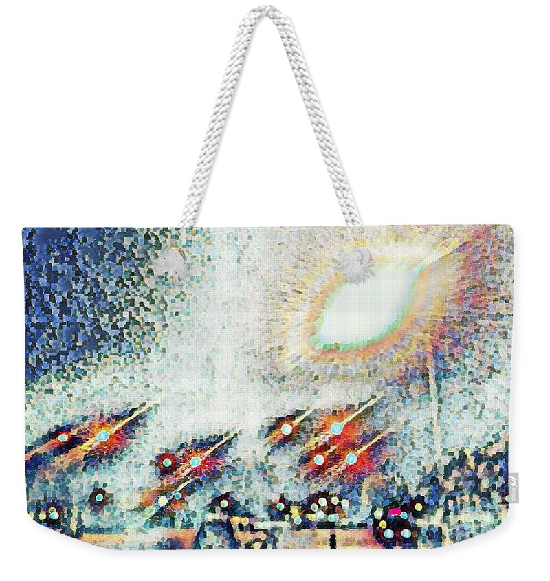 Morning Weekender Tote Bag featuring the photograph Lights mosaic by Steven Wills