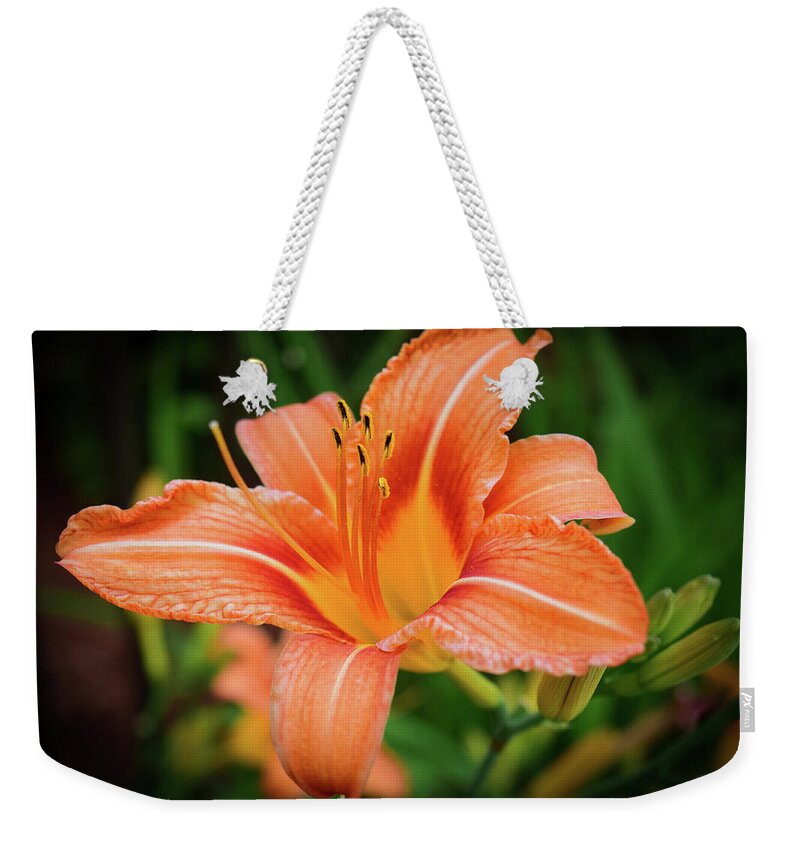 Flower Weekender Tote Bag featuring the photograph Lily by Nicole Lloyd