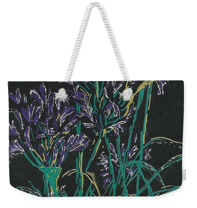 Lily Weekender Tote Bag featuring the mixed media Lily of the Nile by Vicki Housel