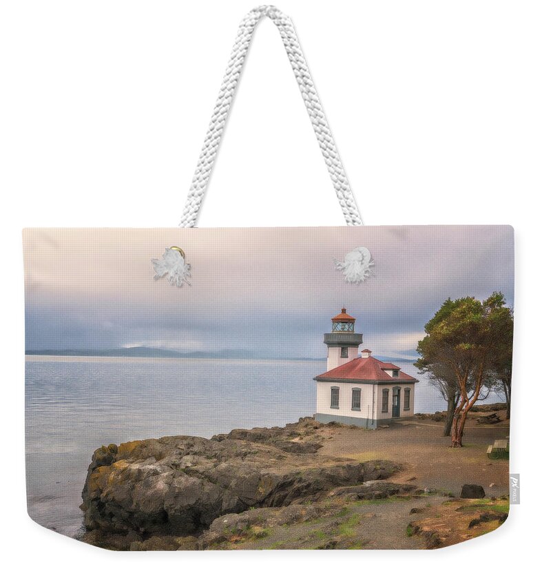 Oregon Coast Weekender Tote Bag featuring the photograph Lime Kiln Point Lighthouse by Tom Singleton