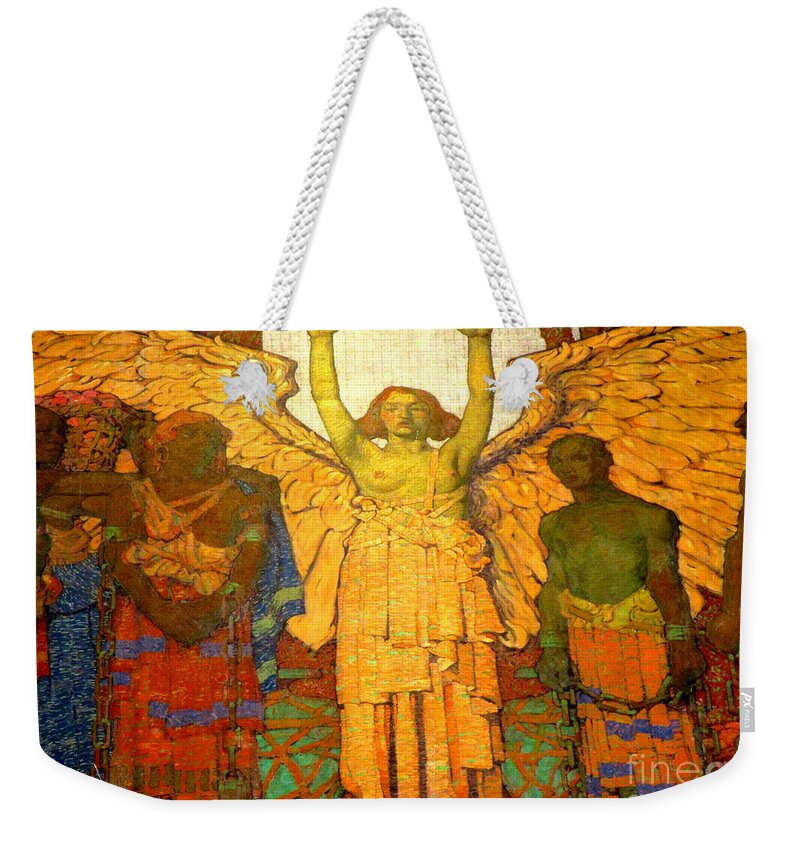 Washington Weekender Tote Bag featuring the photograph Lincoln Memorial Mosaic by Randall Weidner