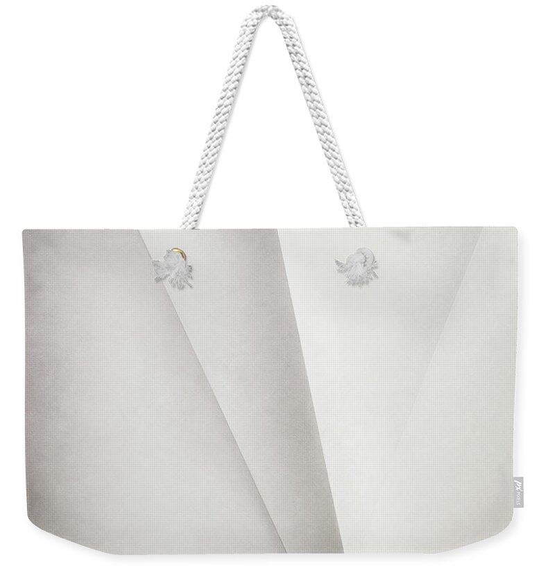 Abstract Weekender Tote Bag featuring the photograph Lines on Paper by Scott Norris