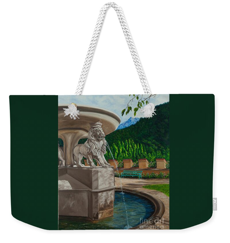 Germany Art Weekender Tote Bag featuring the painting Lions of Bavaria by Charlotte Blanchard