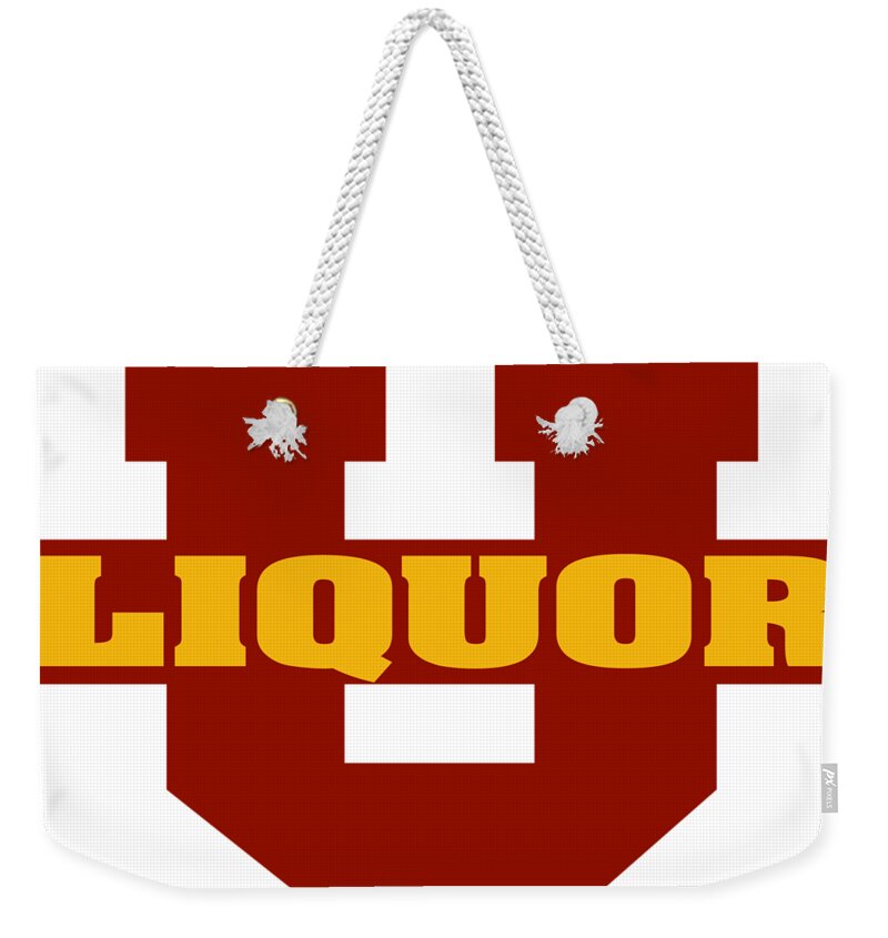 Liquor U Weekender Tote Bag featuring the digital art Liquor U by DB Artist
