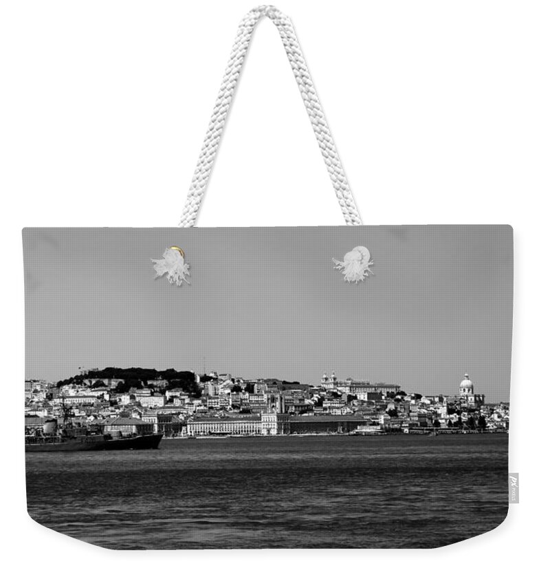 Lisbon Weekender Tote Bag featuring the photograph Lisbon Waterfront 1b by Andrew Fare