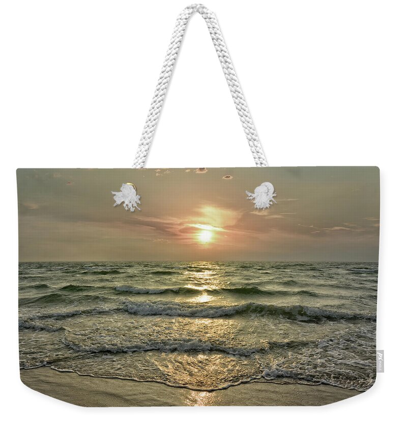 Sunrise Weekender Tote Bag featuring the photograph Listen To The Sea by Joachim G Pinkawa