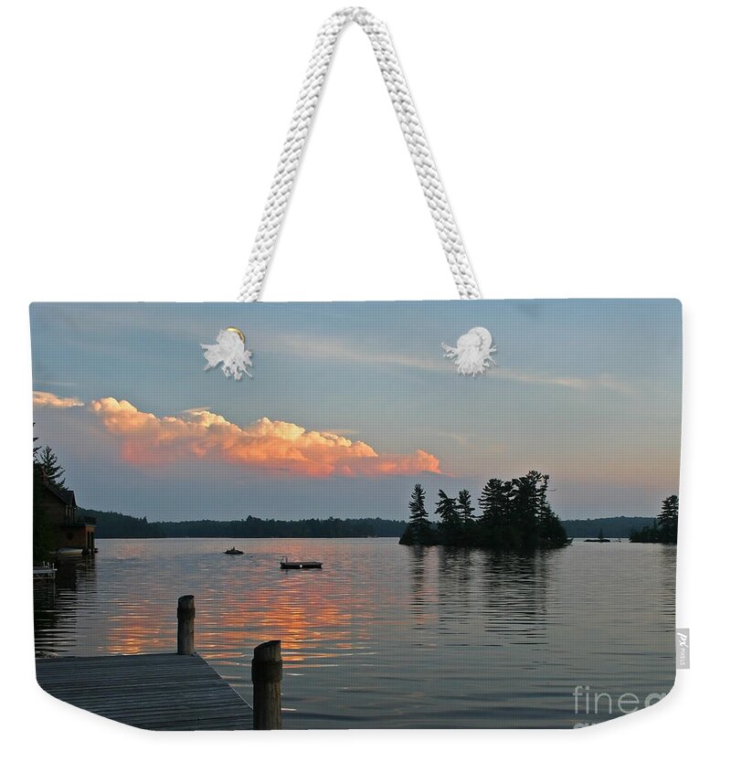 Little Bald Lake Weekender Tote Bag featuring the photograph Little Bald Lake by Barbara McMahon
