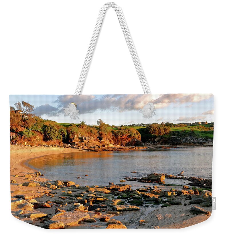 Little Weekender Tote Bag featuring the photograph Little Bay Beach by Nicholas Blackwell