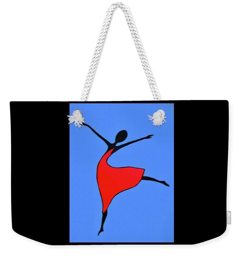 Dander Weekender Tote Bag featuring the painting Little Dancer by Stephanie Moore