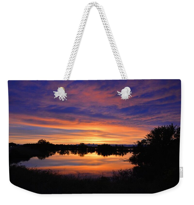 Sunset Weekender Tote Bag featuring the photograph Little Fly Creek Sunset 1 by Keith Stokes
