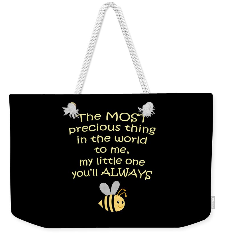 Child Weekender Tote Bag featuring the digital art Little One You'll Always Bee Print by Inspired Arts