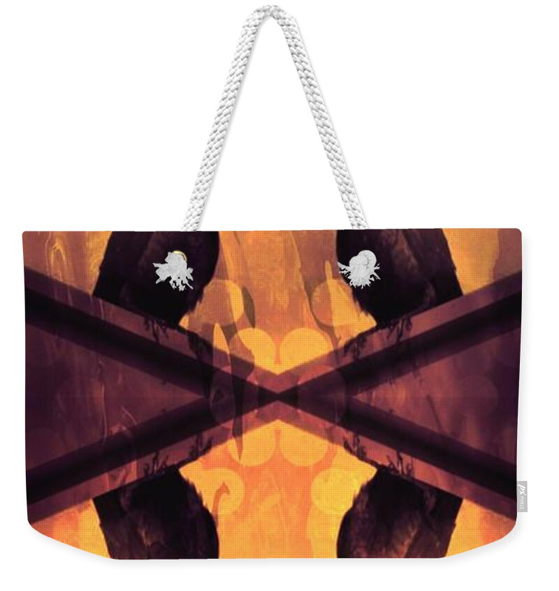 Crow Weekender Tote Bag featuring the photograph Little Phoenix by Stoney Lawrentz