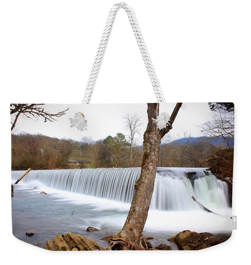 Waterfall Weekender Tote Bag featuring the photograph Little River by Richie Parks