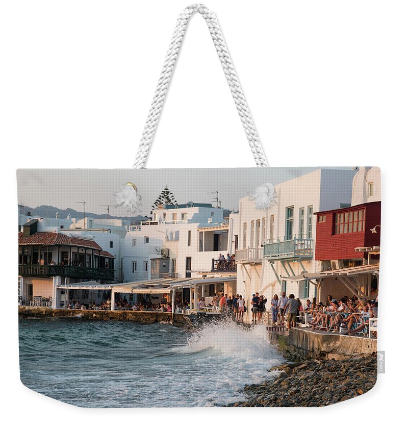 Greece Weekender Tote Bag featuring the photograph Little Venice, Mykonos Island, Greece by Michalakis Ppalis