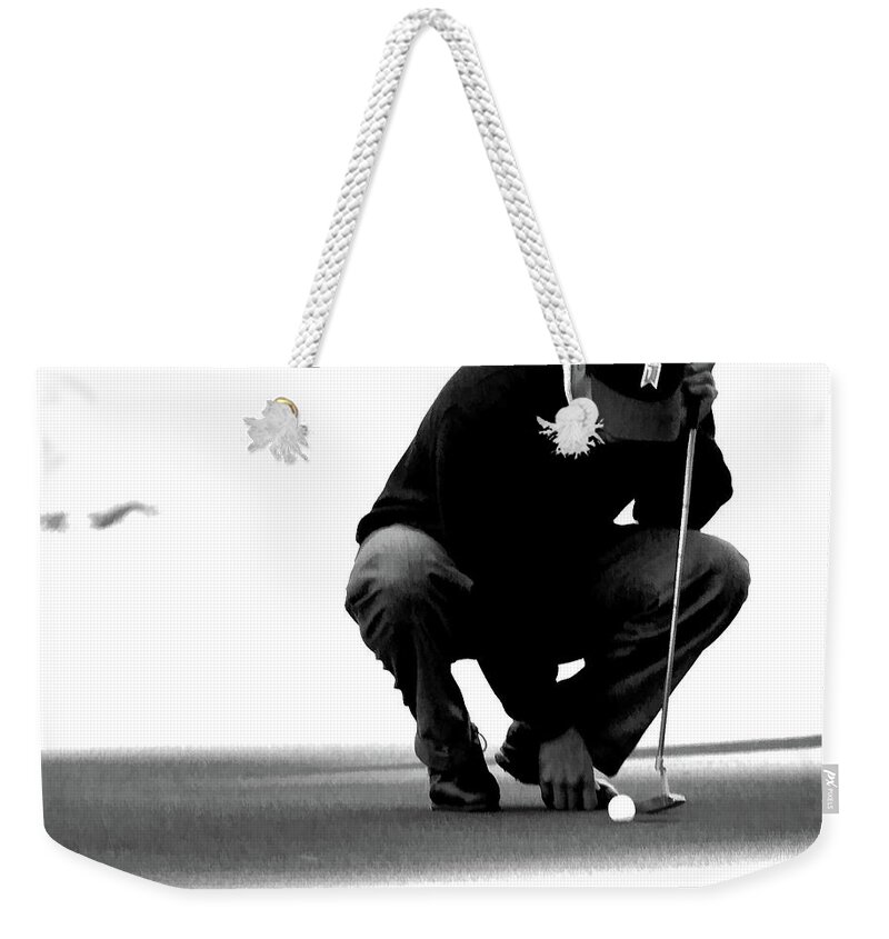 Tiger Weekender Tote Bag featuring the photograph Little White Ball  Tiger by Chuck Kuhn