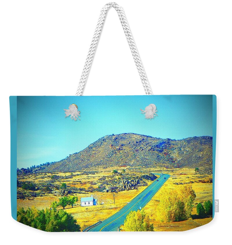 Minimal Weekender Tote Bag featuring the photograph Little White Church in the Vale by Lenore Senior