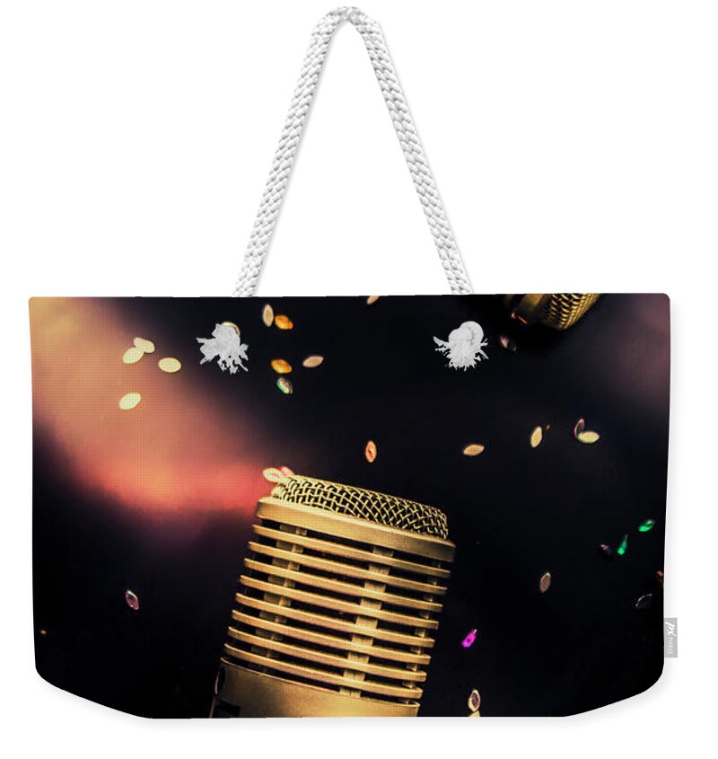 Karaoke Weekender Tote Bag featuring the photograph Live musical by Jorgo Photography
