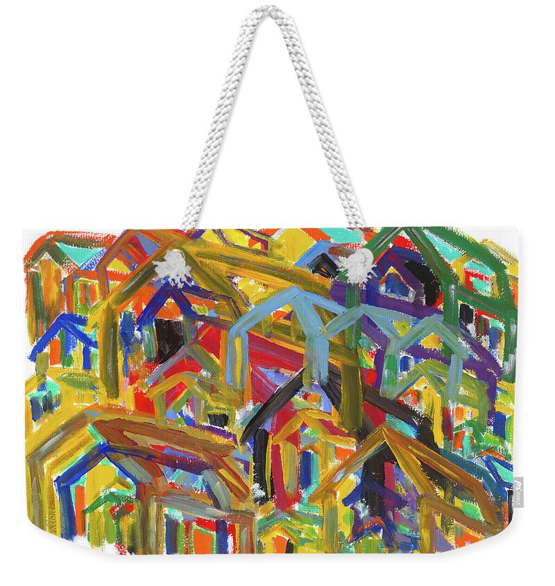 Painting Weekender Tote Bag featuring the painting Living Together by Bjorn Sjogren
