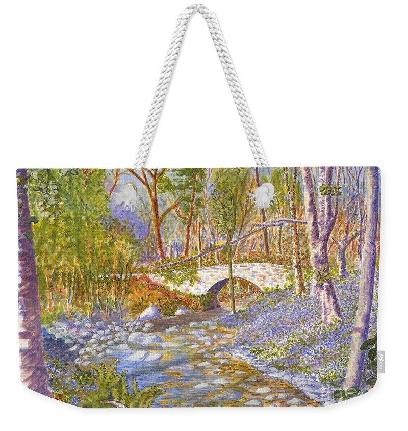 Llanina Woods Mansion New Quay Wales Weekender Tote Bag featuring the painting Llanina Woods Mansion New Quay Wales Painting by Edward McNaught-Davis