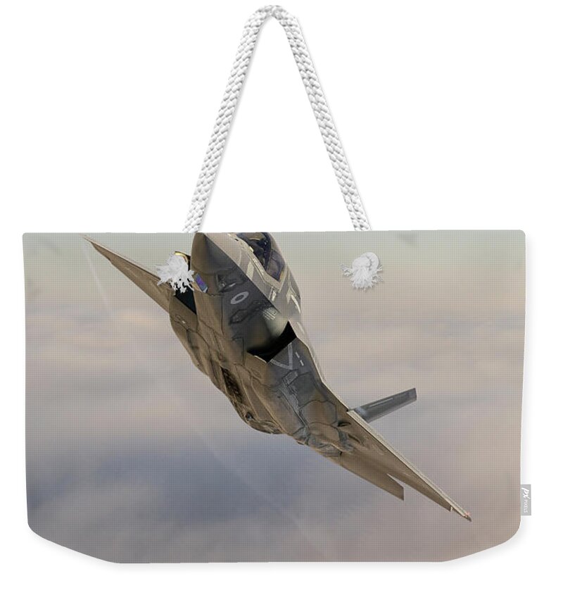 F-35b Weekender Tote Bag featuring the digital art Lockheed Martin F-35B by Airpower Art