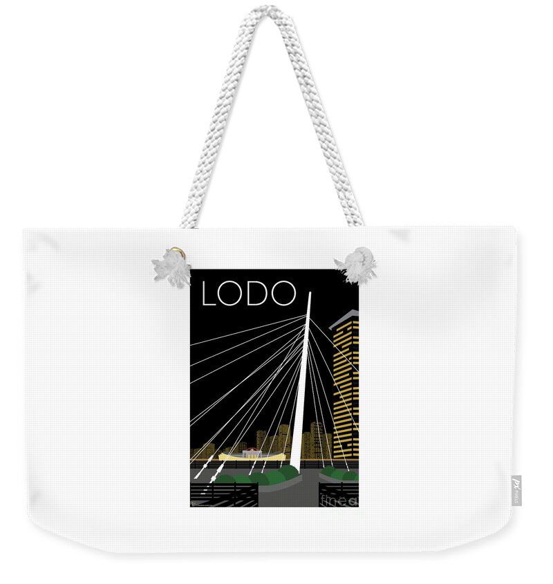 Denver Weekender Tote Bag featuring the digital art LODO by Night by Sam Brennan