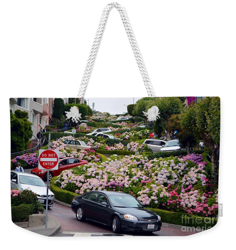 Lombard Street Weekender Tote Bag featuring the photograph Lombard Street by Tommy Anderson