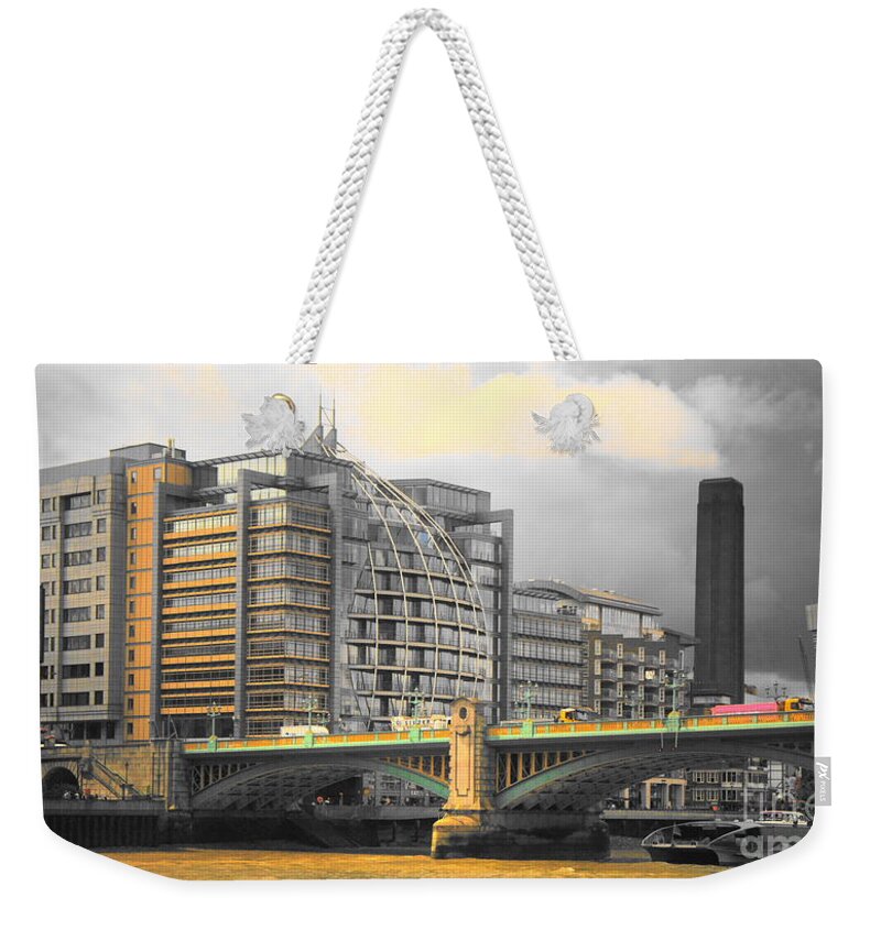 London Weekender Tote Bag featuring the photograph London by Therese Alcorn