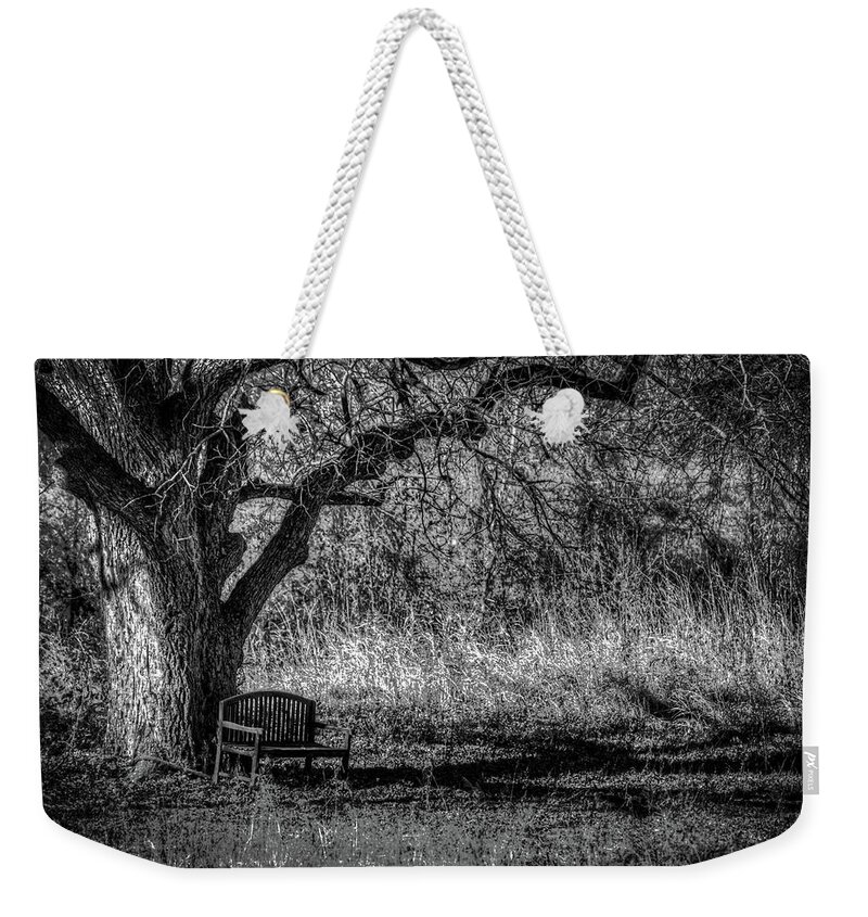 Bench Weekender Tote Bag featuring the photograph Lonely Bench by Ross Henton