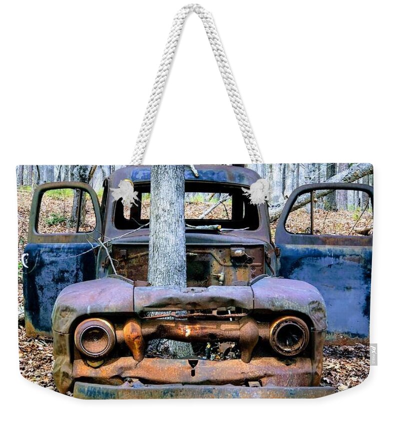 Old Car Weekender Tote Bag featuring the photograph Long forgotten by Rick Nelson