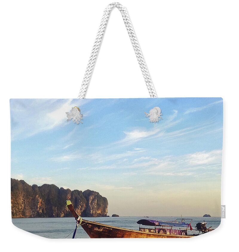 Photography Weekender Tote Bag featuring the photograph Long Tail boat Krabi Thailand by Ivy Ho