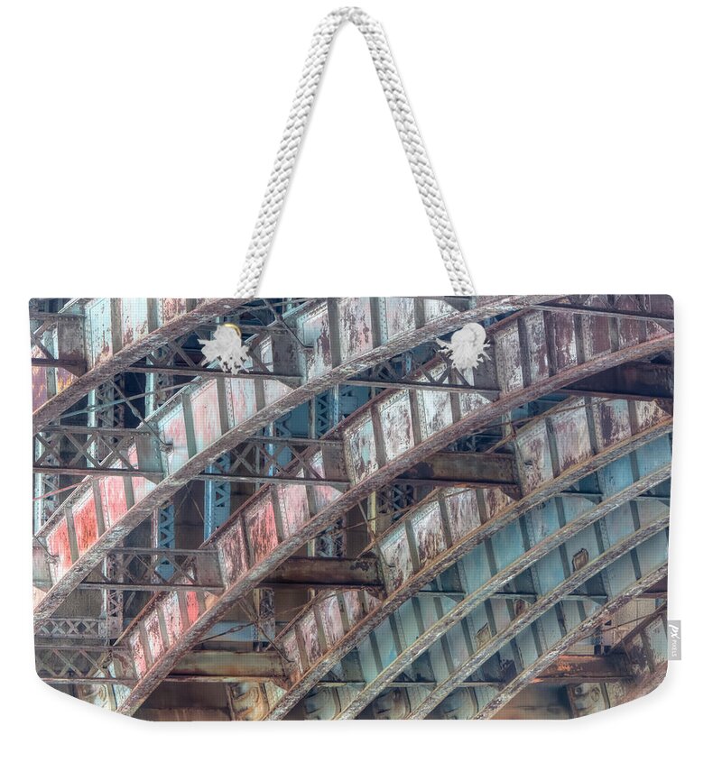 Clarence Holmes Weekender Tote Bag featuring the photograph Longfellow Bridge Arches II by Clarence Holmes