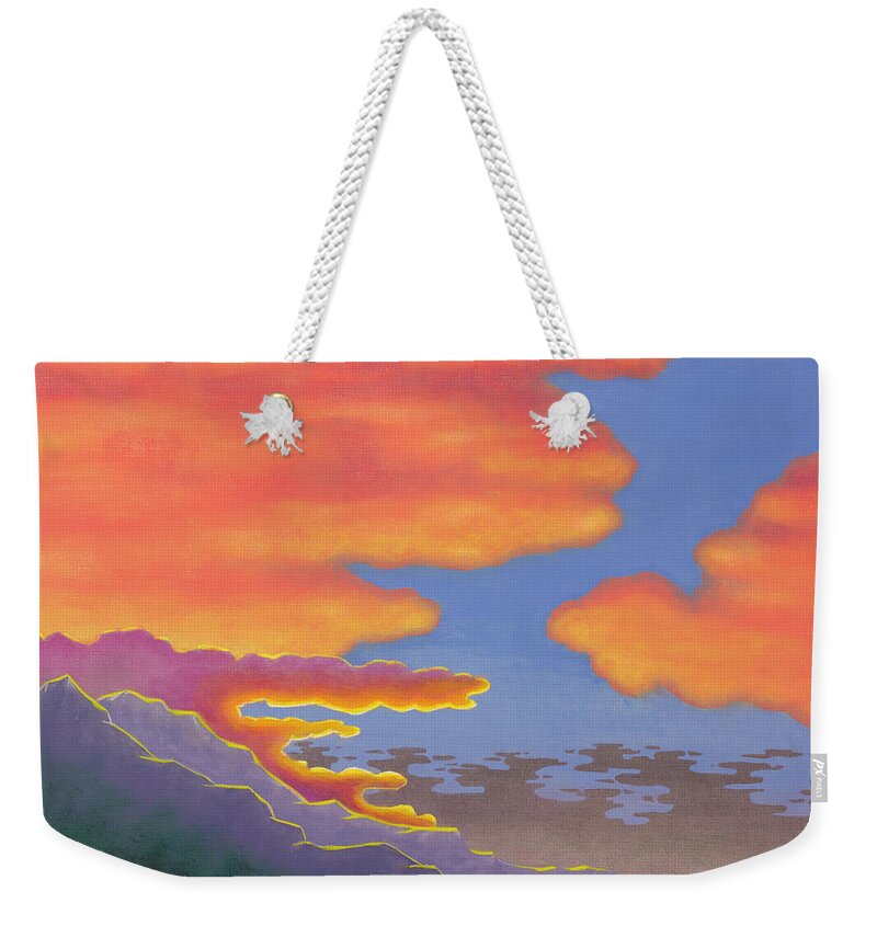 Sunset Weekender Tote Bag featuring the painting Look to the West by Jack Malloch