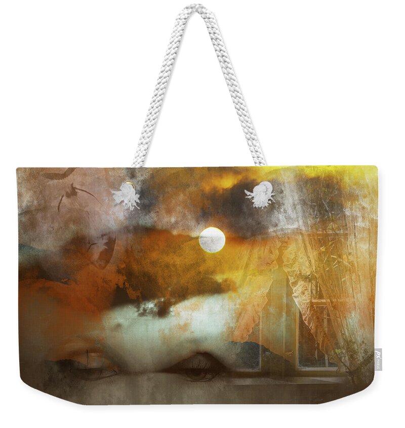 Island Weekender Tote Bag featuring the photograph Looking at the lovely island by Gabi Hampe
