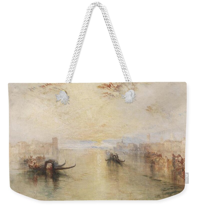 Joseph Mallord William Turner 1775�1851  St Benedetto Weekender Tote Bag featuring the painting Looking towards Fusina by Joseph Mallord