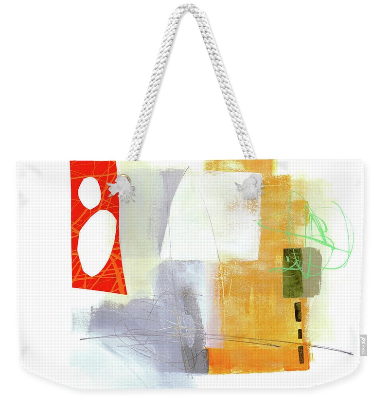 Jane Davies Weekender Tote Bag featuring the painting Loose Ends#2 by Jane Davies