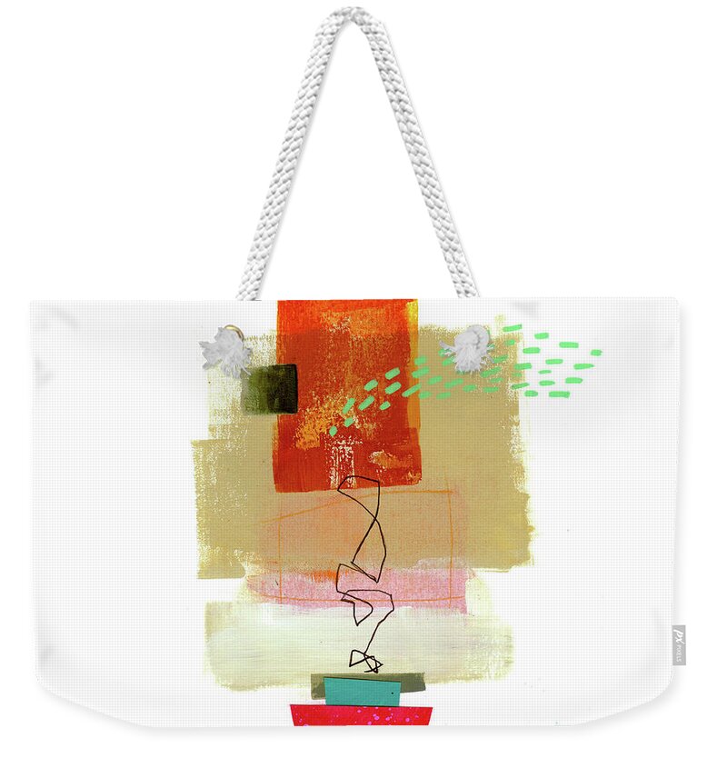 Jane Davies Weekender Tote Bag featuring the painting Loose Ends#3 by Jane Davies