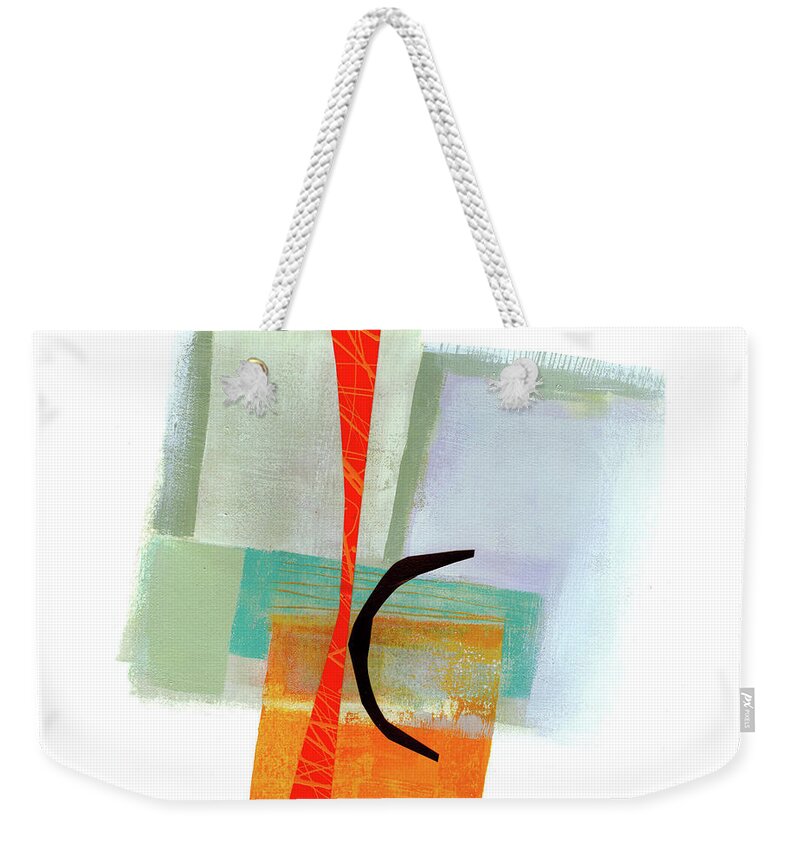 Jane Davies Weekender Tote Bag featuring the painting Loose Ends#6 by Jane Davies