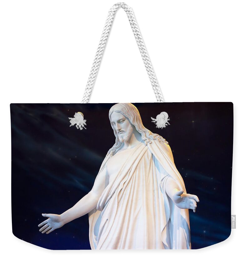 Christus Weekender Tote Bag featuring the photograph Lord of Lords by Shanna Hyatt