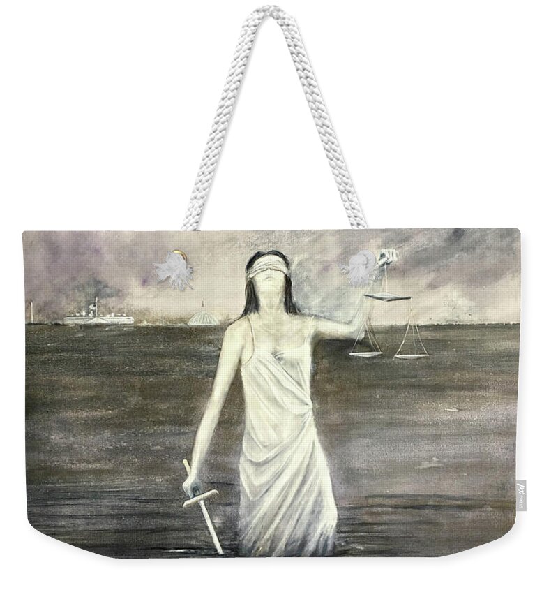 Painting Weekender Tote Bag featuring the painting Lost by Jack Diamond