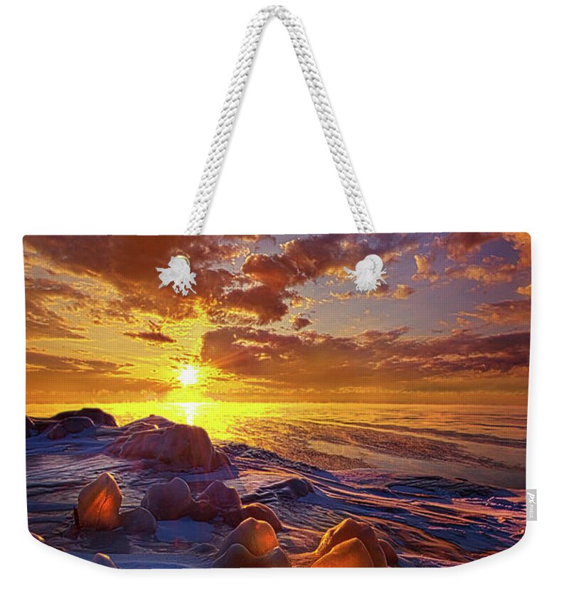 Clouds Weekender Tote Bag featuring the photograph Lost Titles, Forgotten Rhymes by Phil Koch