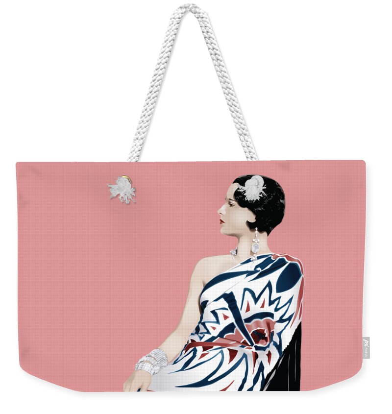 Louise Brooks Official Weekender Tote Bag featuring the digital art Louise Brooks in Hollywood by Louise Brooks