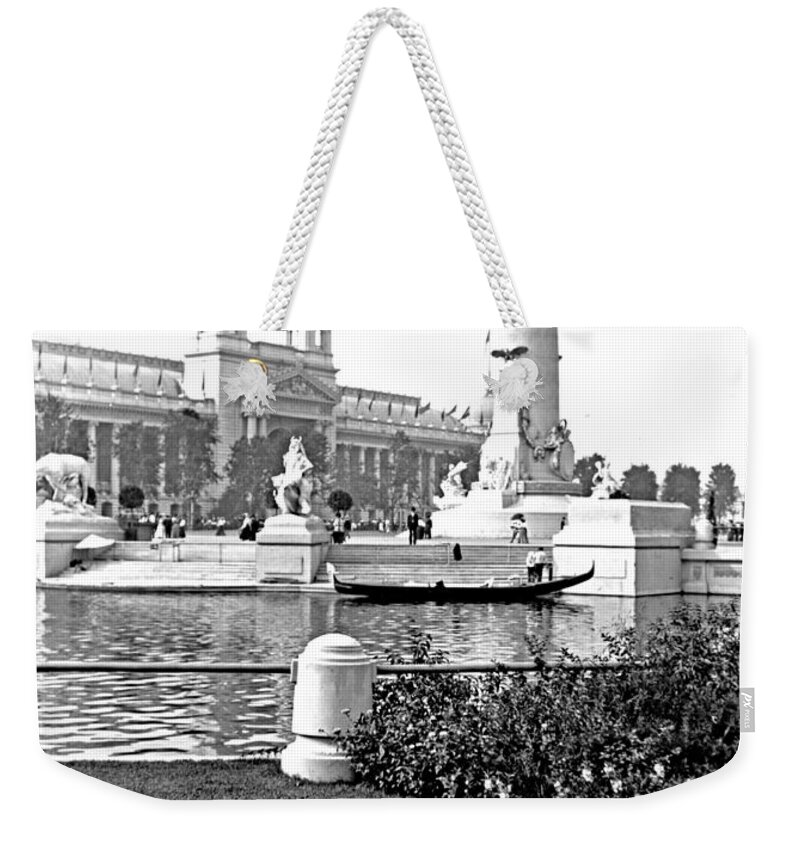 1904 Weekender Tote Bag featuring the photograph Louisiana Monument 1904 World's Fair by A Macarthur Gurmankin