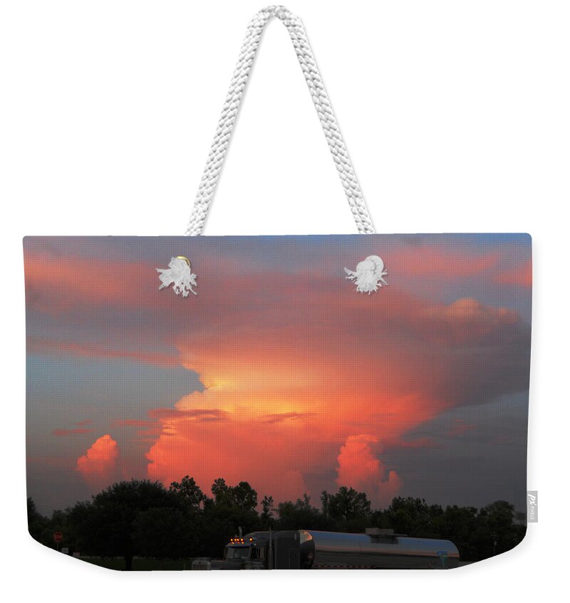 Fine Weekender Tote Bag featuring the photograph Louisiana Sunset by Maggy Marsh