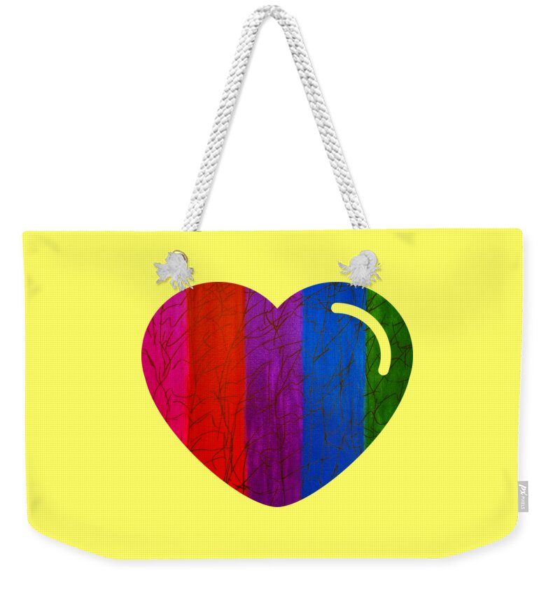 Love Weekender Tote Bag featuring the painting Love Is Love by Rachel Hannah