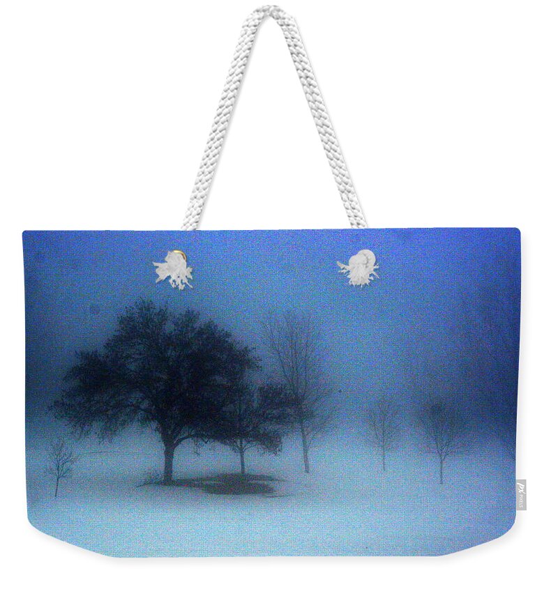 Landscape Weekender Tote Bag featuring the photograph Love me in the mist by Julie Lueders 