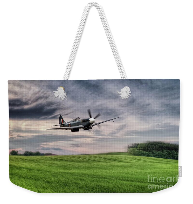 Spitfire Weekender Tote Bag featuring the digital art Low Level Recon by Airpower Art