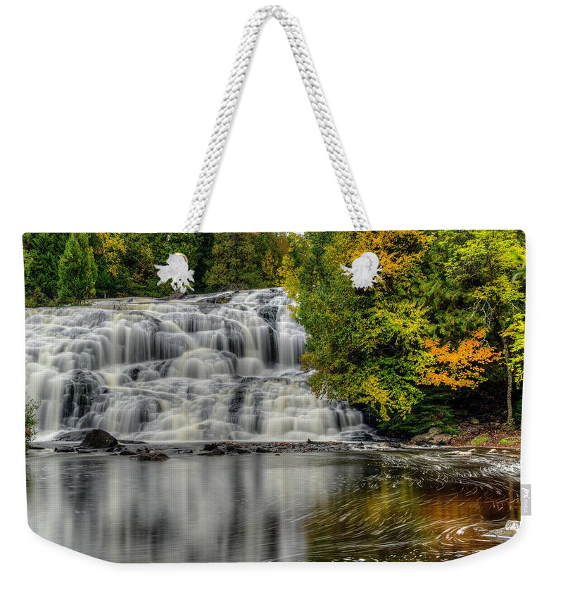 Water Falls Weekender Tote Bag featuring the photograph Lower Bond Falls by John Roach