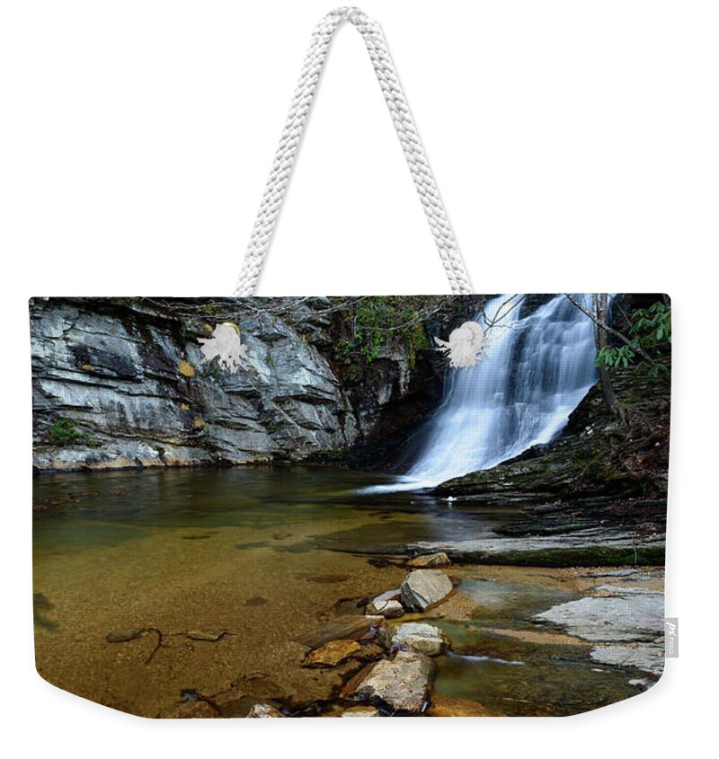 Danbury Weekender Tote Bag featuring the photograph Lower Cascades by Michael Scott